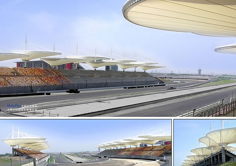 上海国际赛车场副看台屋顶膜结构工程